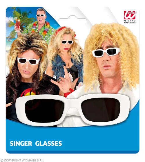LUNETTES BLANCHES CHANTEUR – Image 2