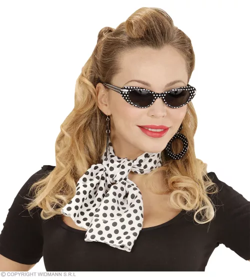 FILLE DES ANNEES 50 (lunettes, boucles d’oreilles, foulard) – Image 3