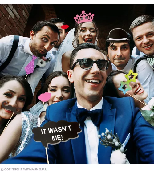 ACCESSOIRES DE MARIAGE POUR PHOTOMATON 20 pièces dans boite avec fenêtre – Image 2