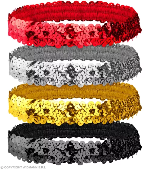 BANDEAU PAILLETTES 4 couleurs ass.