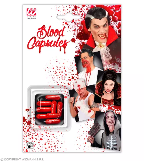 Set de 8 CAPSULES DE SANG (effet cinéma)
