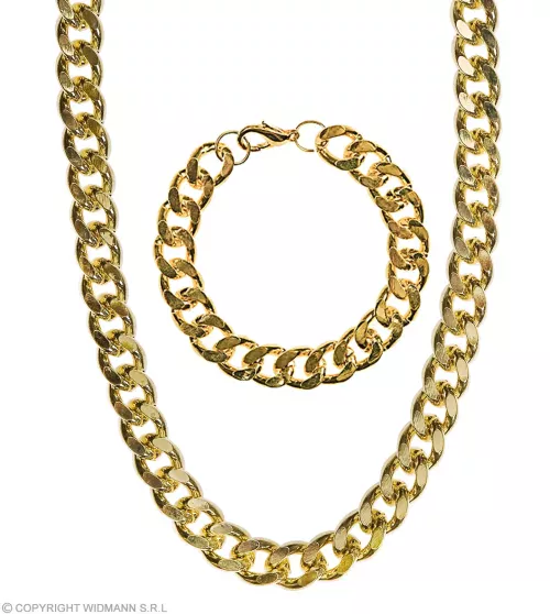 SET GANGSTER/ RAPPEUR/ MAC (collier en or & bracelet)